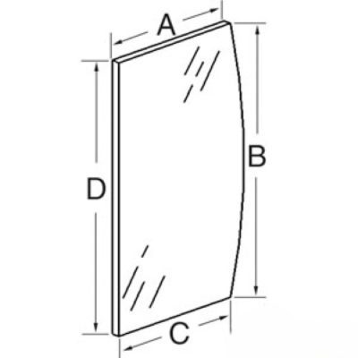 Lower Glass Windshield Left Hand