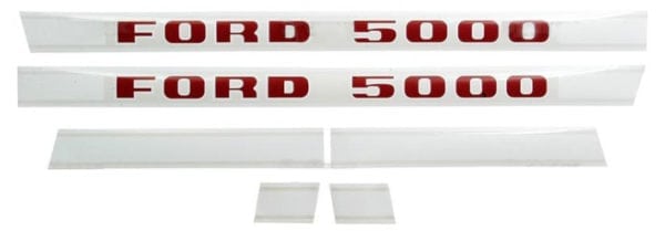 LATE FORD 5000 DECALS