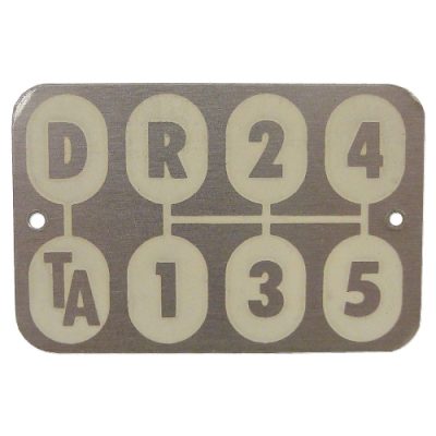 Transmission Shift Pattern Plate