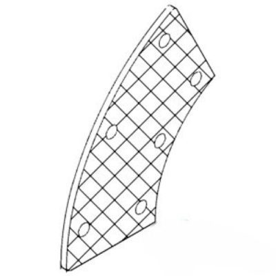 Brake Pad, 2-1/2in X 6-1/2in