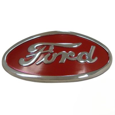 Ford 8N Chrome Red and Black Die Cast Emblem