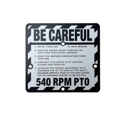 John Deere Be Careful Plate Emblem for years 1959-60