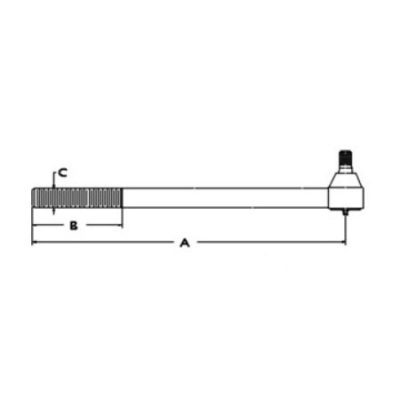 Tie Rod (LH) for Massey Ferguson 30, 31, 175, 3165