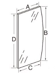 Lower Glass Windshield Left Hand