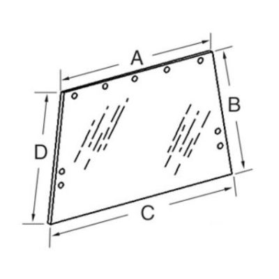 Rear Glass, International Harvester 786 - 6788 Cab