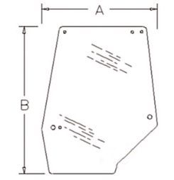 Maxxum Left Hand Upper Door Glass