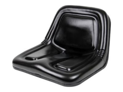 Deluxe High-Back Black Steel Pan Seat