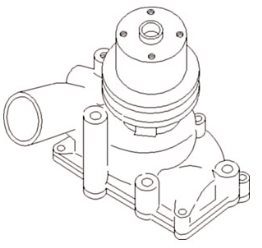 NEW WATER PUMP OLIVER 1650, 1655