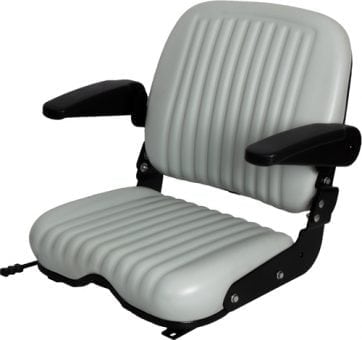 Broad-Base High Back Seat, Grey, Vinyl