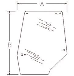 Left Hand Upper Door Glass