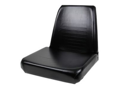 Steel-Pan Seat with  Slides (10.5in - LH), Studs (11in), Black