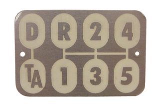 Transmission Shift Pattern Plate