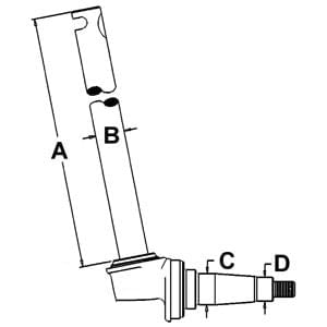 Keyed Spindle 384257RH (LH) High Crop