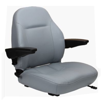 Heavy Duty Gray Premium Vinyl High-Back Seat