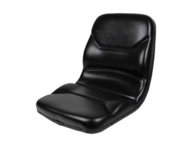 Contoured Steel Pan Seat,w/RSB, No Slides, Heavy Duty Black Vinyl