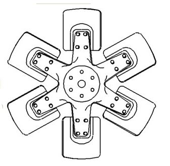 Farmall/IH 6 blade fan