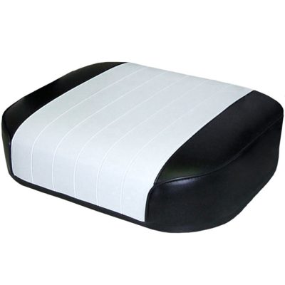 IH 806 Pleated Seat Cushion Black & White Vinyl