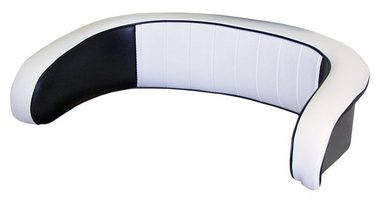 IH 806 Pleated Large Backrest Cushion, B&W Vinyl - Original