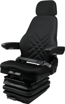 Deluxe High Back Operator Seat, Black Vinyl, No OPS