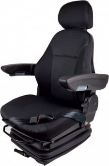 Low Profile Heavy Duty Suspension Seat, Black Fabric No OPS