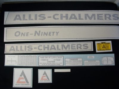 AC ONE NINETY DECAL SET