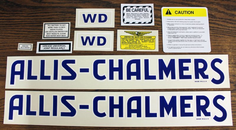 AC WD BLUE DECALS