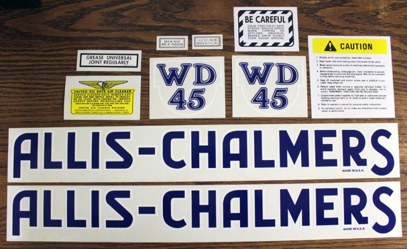 AC WD45 BLUE DECALS