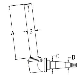 Utility Spindle AR103473 Replaces AR52862 & AR58608