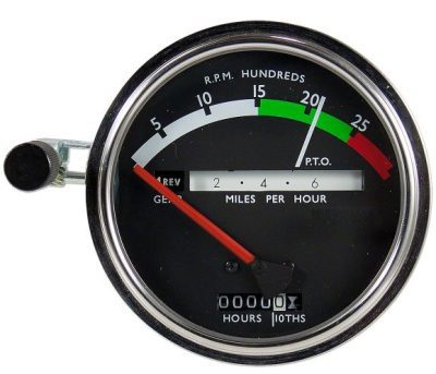JD Red Needle Power Shift Tachometer