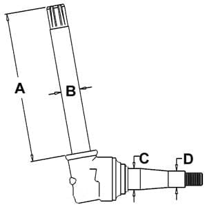 Spindle AR50983 (LH/RH), Row Crop Utilities 3010 & 3020