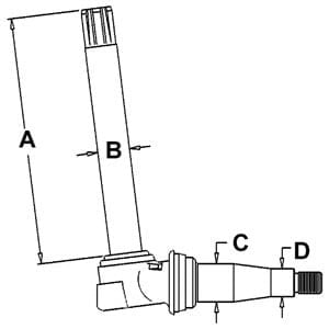 Spindle AR74606H (LH/RH)