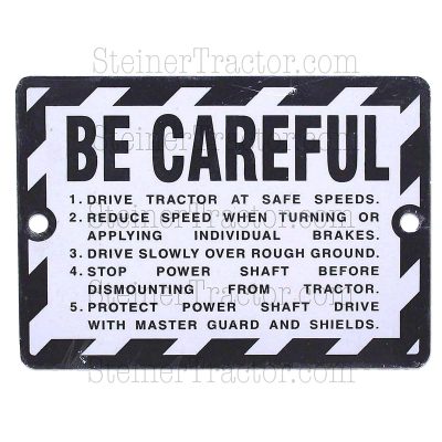 John Deere Be Careful Plate Emblem for years 1948-1958