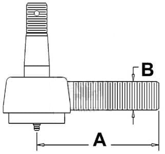 Front Drag Link End Left Hand Threads