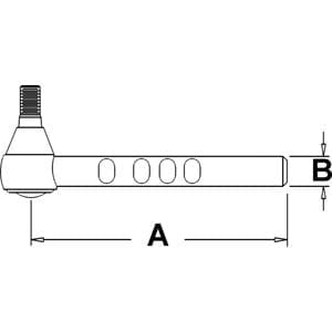 Front Drag Link End No Threads