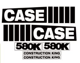 CASE 580K DECALS