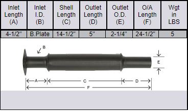 John Deere B, BN, BW, 50, 520, 530 Muffler