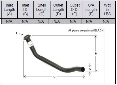 John Deere B styled Exhaust Pipe