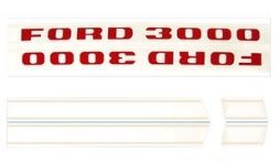 LATE FORD 3000 HOOD DECALS
