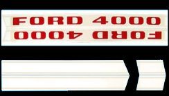 FORD 4000 DECALS-EARLY