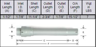 Ford 2000, 3000, 4000 Muffler Adapter