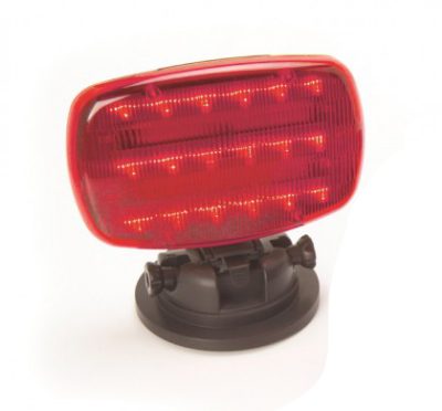 RED LED BATTERY OPERATED SAFETY FLASHER WITH ADJUSTABLE MAGNETIC BASE