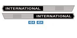 IH 454 VINYL HOOD DECALS