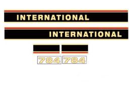 IH 784 BLACK/RED VINYL DECALS