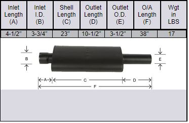 Muffler for Farmall/IH 1206, 1256, 1456