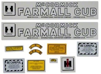 FARMALL CUB DECAL 1 LINE