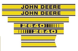 JD 2640 HOOD DECALS