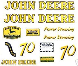 JD 70 GAS DECAL