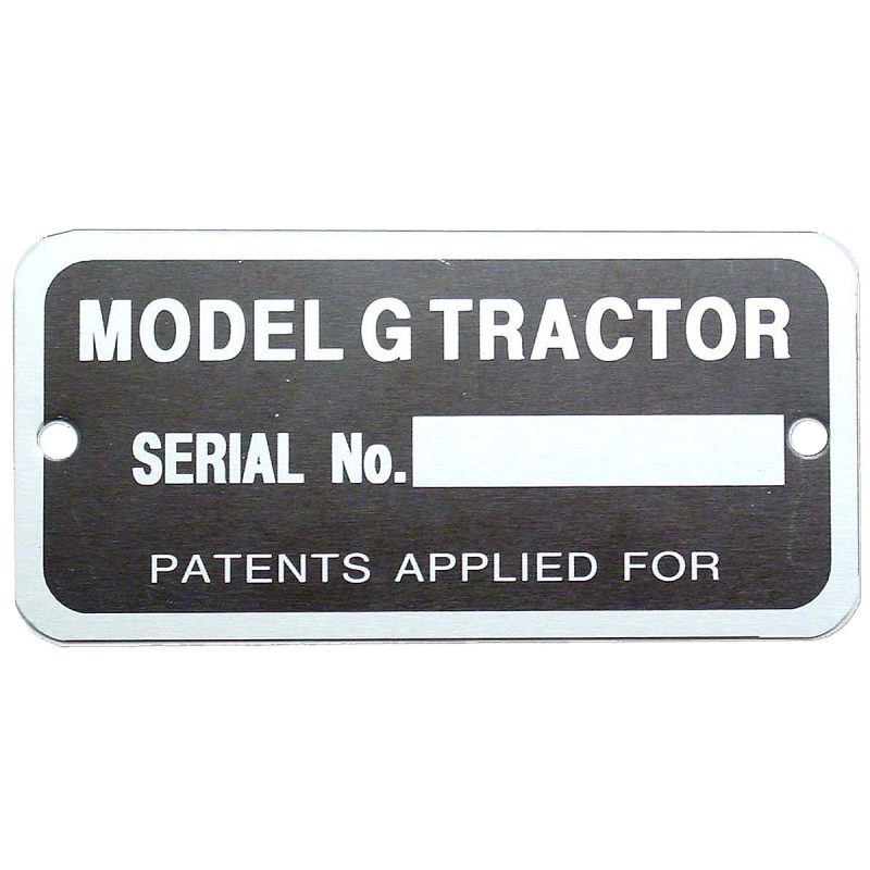 JD Serial Number Tag