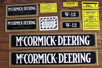 Mccormick Deering W12 Decal