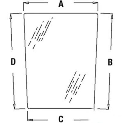 Left Hand Lower Glass Windshield